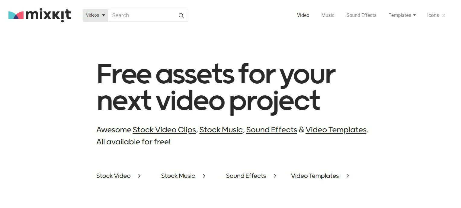 Mixkit Stock Videos, Music, Effects and Images