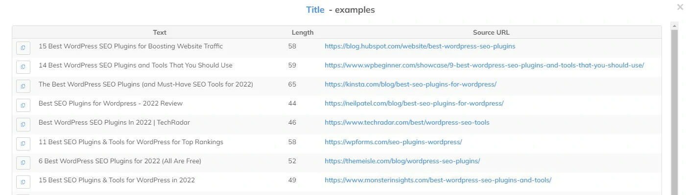 NeuronWriter Meta Title Usage info