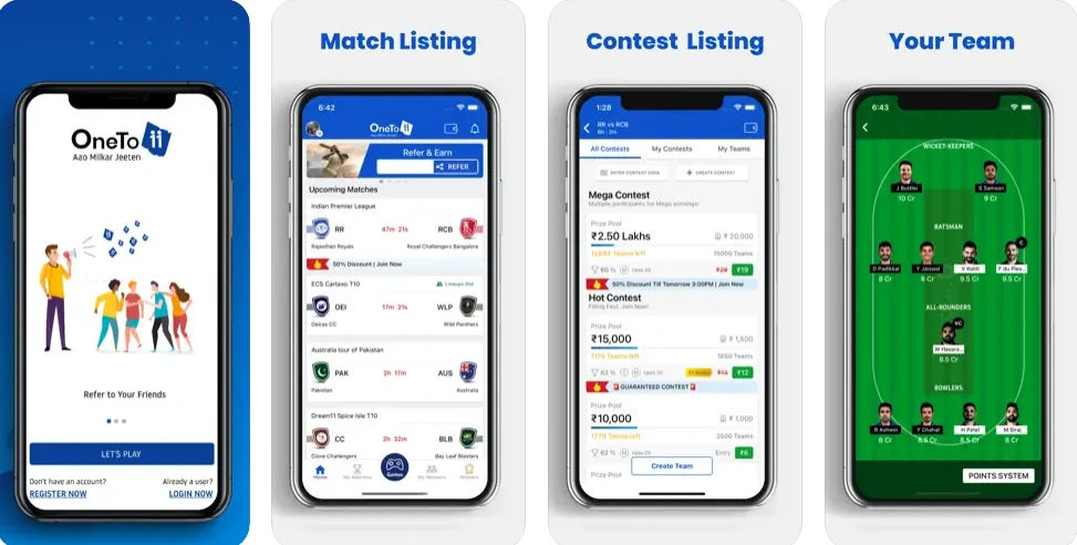 Best Fantasy Cricket Apps OneTo11