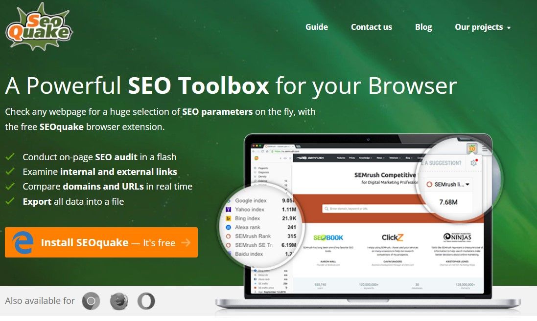 SEOquake The Best WordPress SEO Plugin
