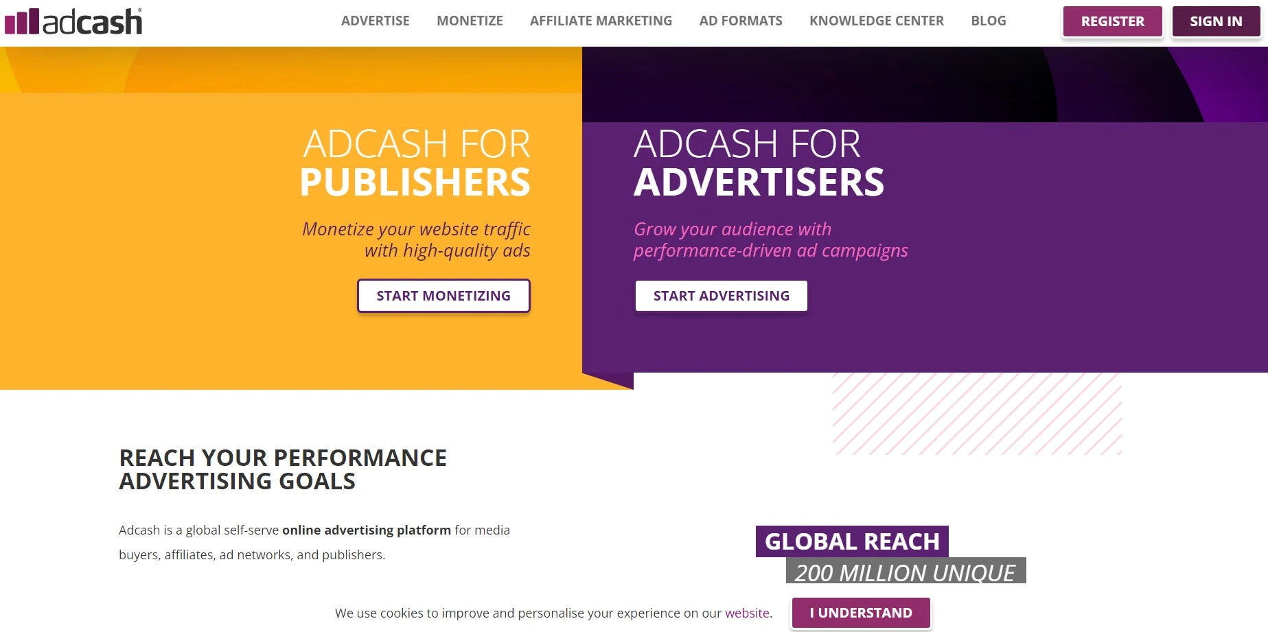 Adcash native ad network