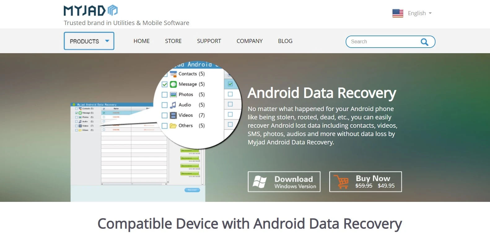 Myjad data recovery to recover whatsapp chat