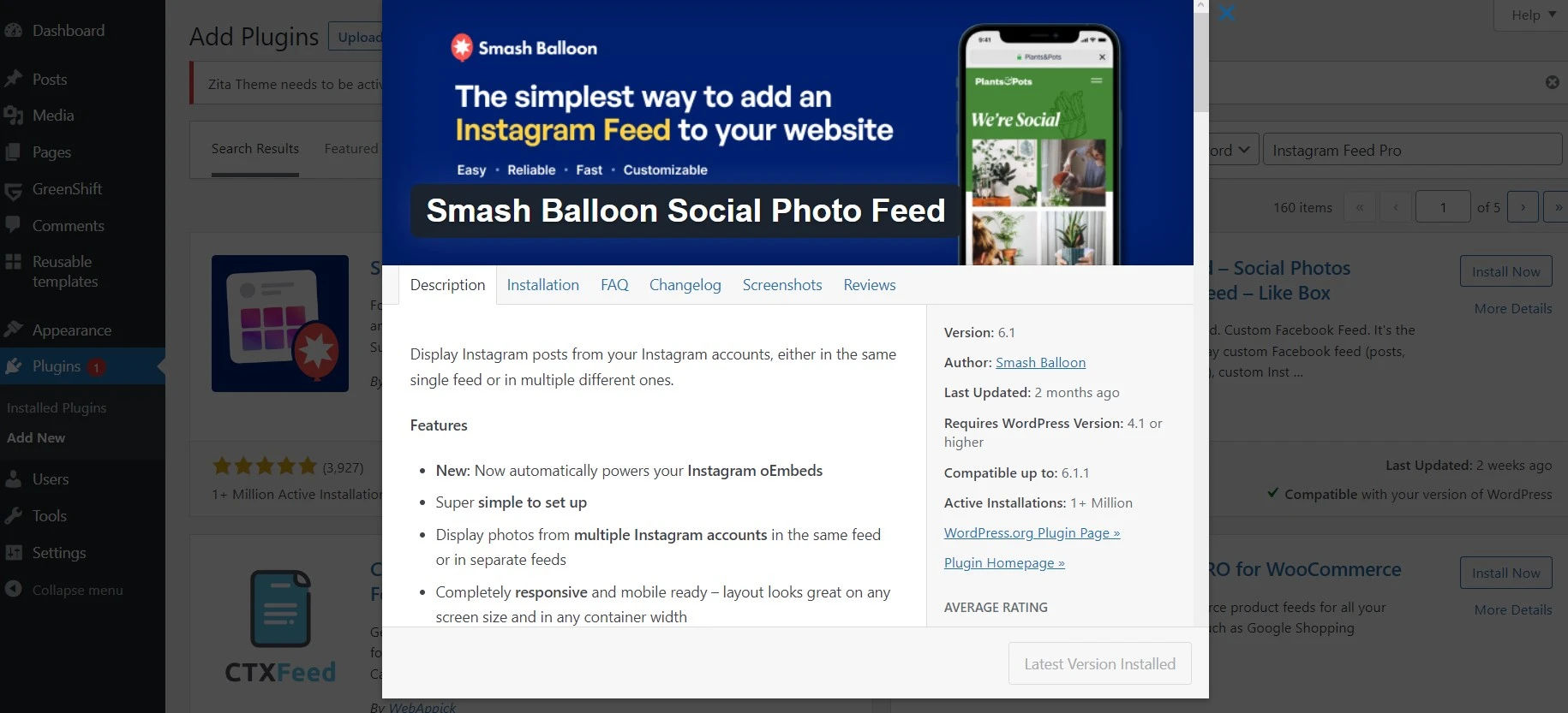 Smash balloon wp plugin