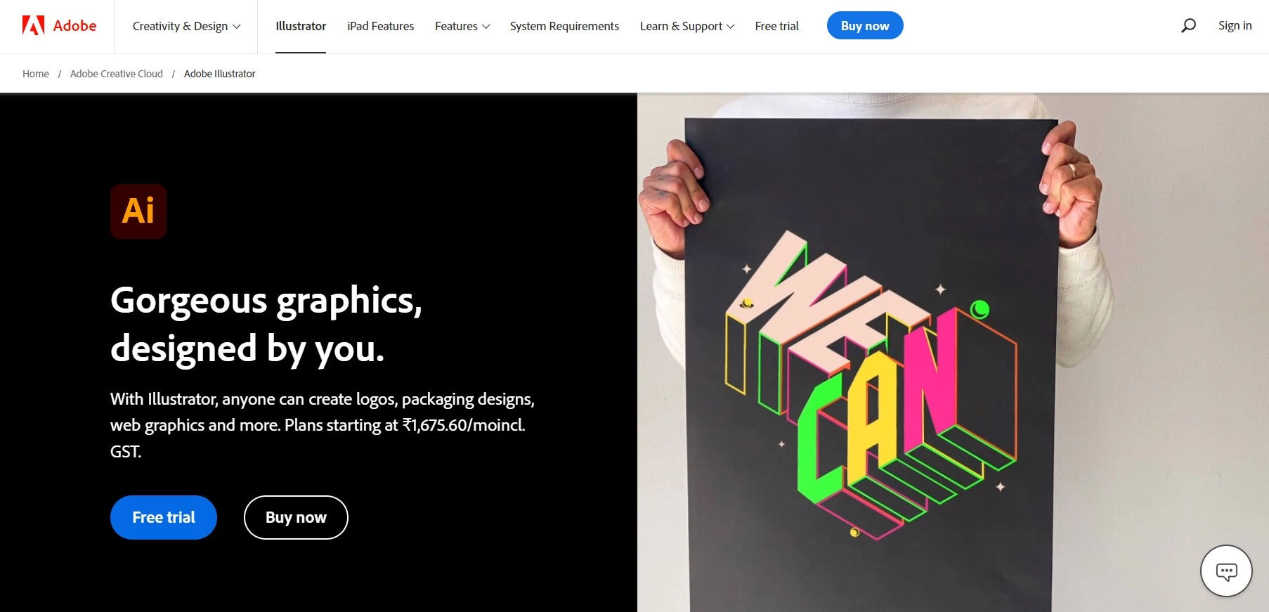 Illustrator helps you design gorgeous graphic designs