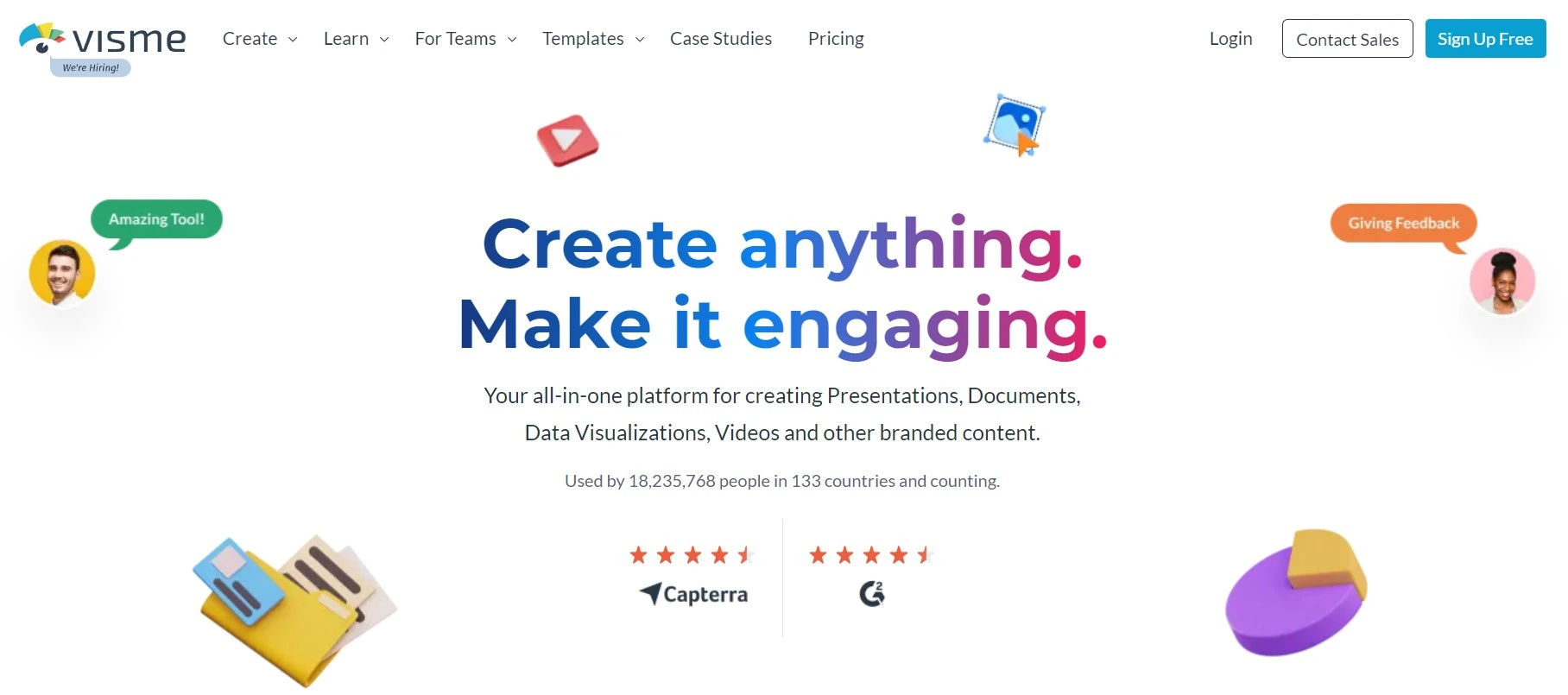 Visme create anything and make it engaging