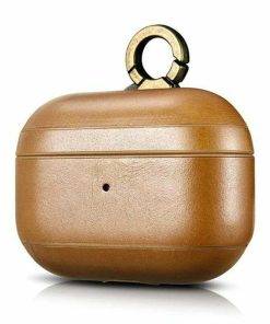 ICARER Genuine Leather iCarer AirPods Pro Case Keychain Support Wireless Charging