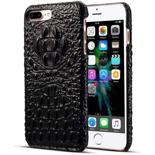 Real Croc Leather iPhone Case Skull Hornback Skin