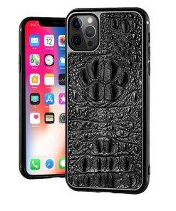 Real Croc Leather iPhone 12 11 Pro Max XS 7 8 Plus Case Skull Hornback Skin