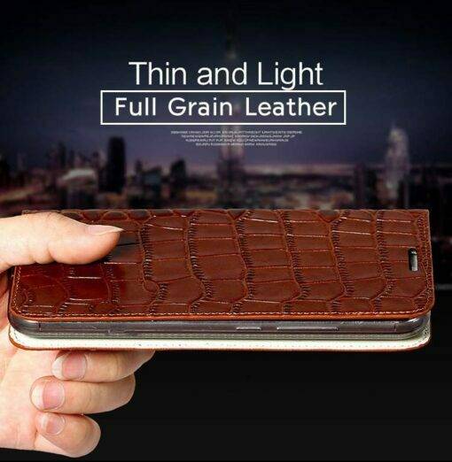 Genuine Cowhide Leather Flip Case For iPhone 16 Pro Max Card Slot Holder Cover - Image 10