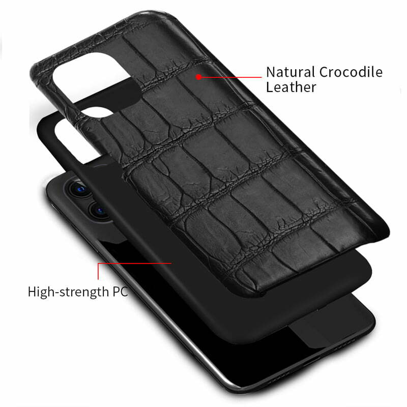 Cardholder Case for iPhone 13 Pro Max in Genuine Alligator