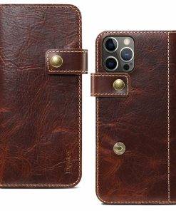 Genuine Leather Wallet Case for iPhone 11 12 Pro Max Mini XS XR 8 Plus