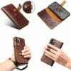 Genuine Leather Wallet Case for iPhone 11 12 Pro Max Mini XS XR 8 Plus