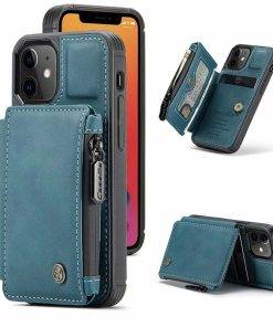 Leather Magnetic Wallet iPhone Case - Card Holder Cover