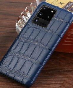 Genuine Real Crocodile Belly Skin Case For Samsung Galaxy S21 Note 20