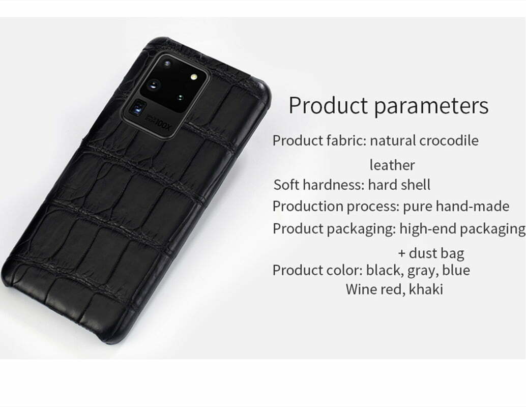 Genuine Real Crocodile Belly Skin Case For Samsung Galaxy S21 Note 20