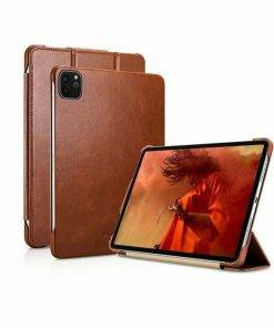 iCARER Genuine Leather Stand Flip Case for iPad Pro 11" 12.9 inch