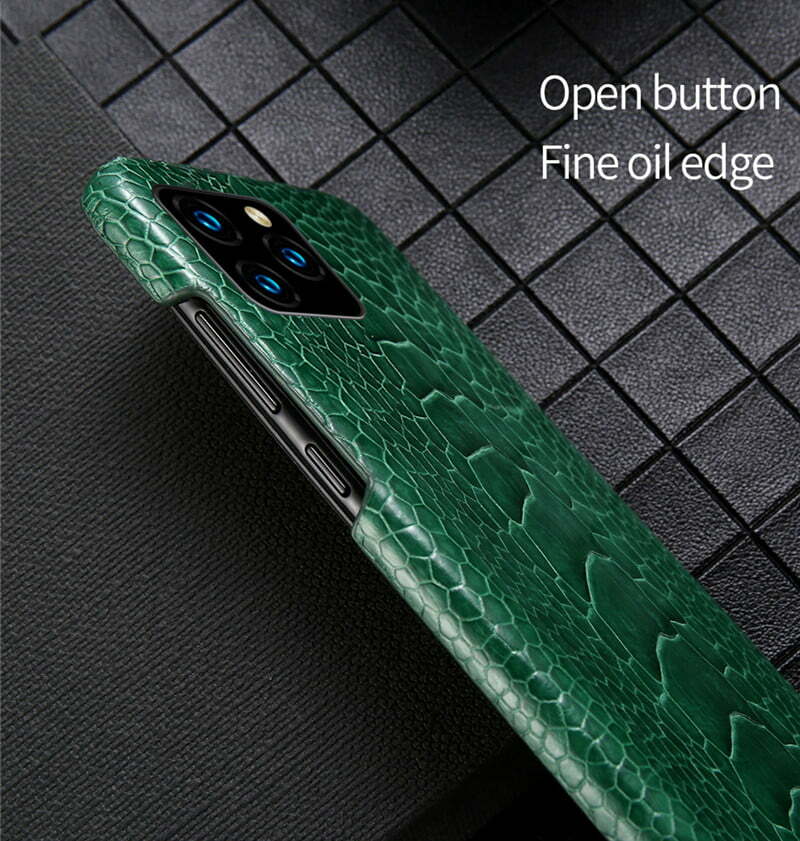 Classic Necklace Case for iPhone 14 Pro in Genuine Ostrich