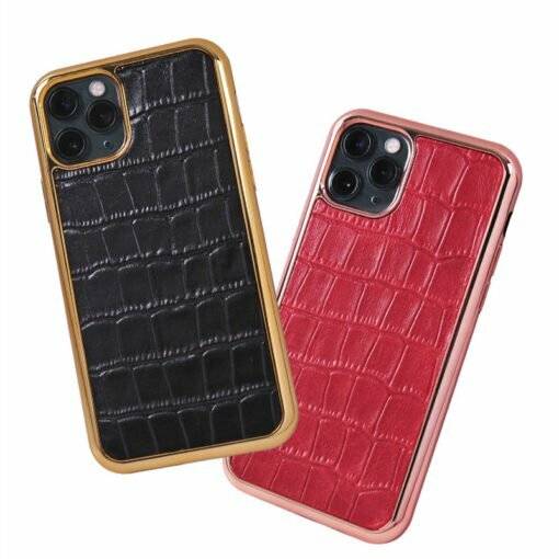 Crocodile Embossed Leather iPhone 12 Pro Max Case