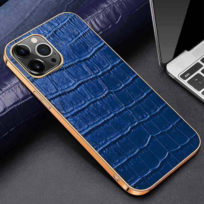 Croco Embossed Leather Case for iPhone 15 Pro and 15 Pro Max by