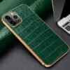 Crocodile Embossed Leather iPhone 12 Pro Max Case