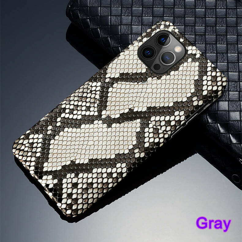 Cardholder Case for iPhone 13 Pro Max in Genuine Python