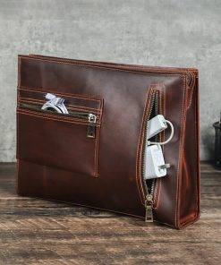 Genuine Leather Briefcase for 15 inch MacBook Air Case Laptop Bag
