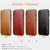 ICARER Cowhide Leather Wallet Flip Cover Case For iPhone 11 12 Pro Max Mini