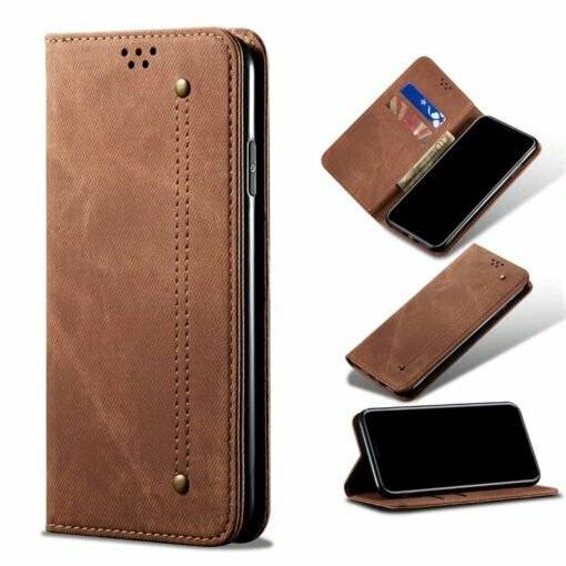 Genuine Leather Wallet Case for iPhone 12 11 Pro Max X