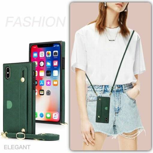 Crossbody Leather iPhone 12 Pro Max Case - Image 3