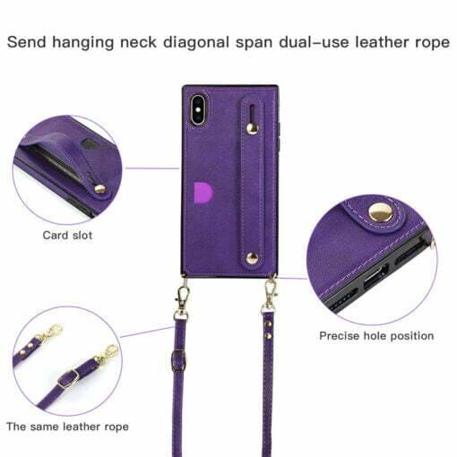 Crossbody Leather iPhone 12 Pro Max Case - Image 10