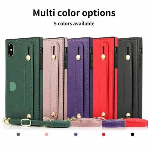 Crossbody Leather iPhone 12 Pro Max Case - Image 11