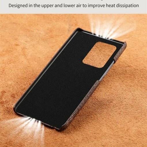 Genuine Leather Ostrich Leg Skin Pattern Case for Samsung Galaxy S24 Ultra S23 - Image 11