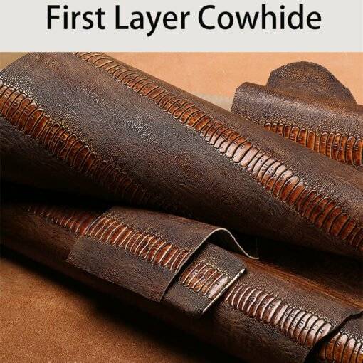 Genuine Leather Ostrich Leg Skin Pattern Case for Samsung Galaxy S24 Ultra S23 - Image 13
