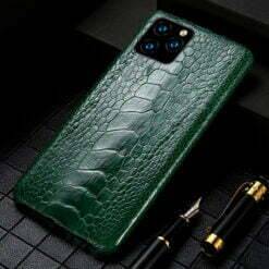 Genuine Ostrich Leg Leather iPhone 12 Pro Max Case