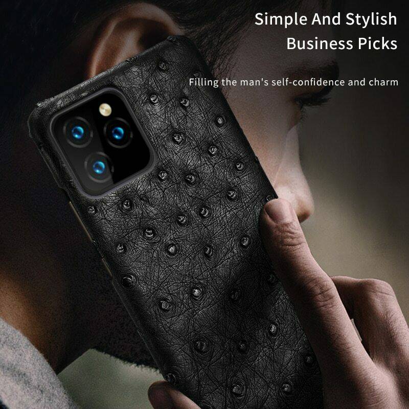 Luxury Genuine Leather Phone Case for Apple iPhone 15 14 Pro Max