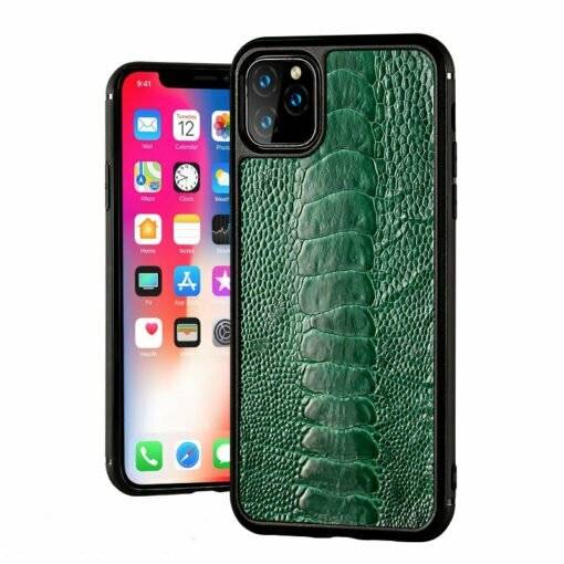 Real Ostrich Feet Leather iPhone 12 11 Pro Max Case