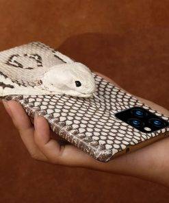 Real Snake Skin Head 3D Case for iPhone 12 Pro Max