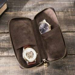 Zipper Travel Watch Display Storage Box Case