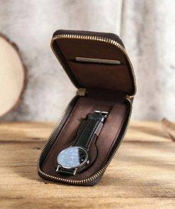 Leather Travel Watch Display Case