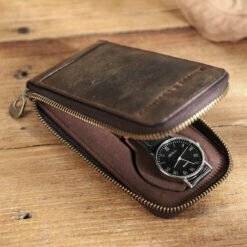 Leather Travel Watch Display Case
