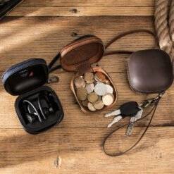 Genuine Leather Earphone Storage Box Powerbeats Pro Case