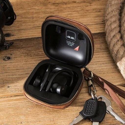 Genuine Leather Earphone Storage Box Powerbeats Pro Case