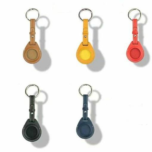 Leather Airtag Key Ring