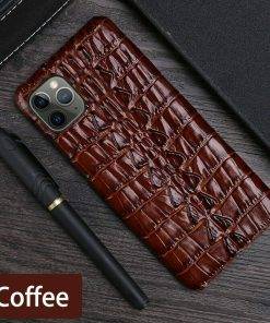 Crocodile Tail Texture Leather iPhone 12 Pro Max Case