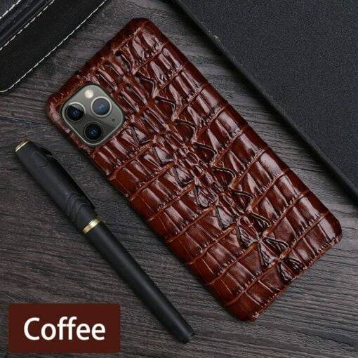 Crocodile Tail Texture Leather iPhone 12 Pro Max Case