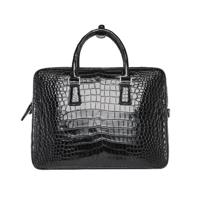 Genuine Crocodile Briefcase, Crocodile Business Bag for Men