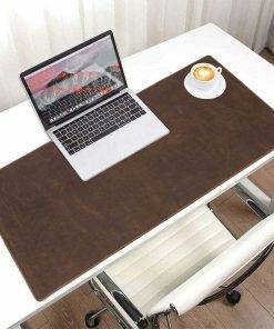 Natural Cowhide Leather Desk Pad Office Mat 31"