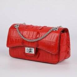 Genuine Crocodile Shoulder Bag Evening Crocodile Purse Red