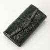 Womens Evening Crocodile Purse Wallet Clutch Bag Black