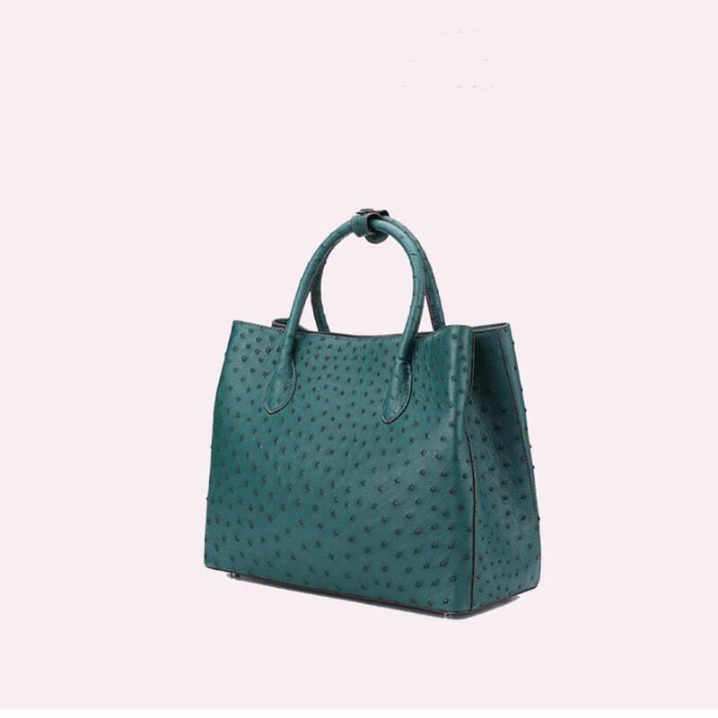 Real Ostrich Skin Hand Bag Real Real Ostrich Leather - Gem